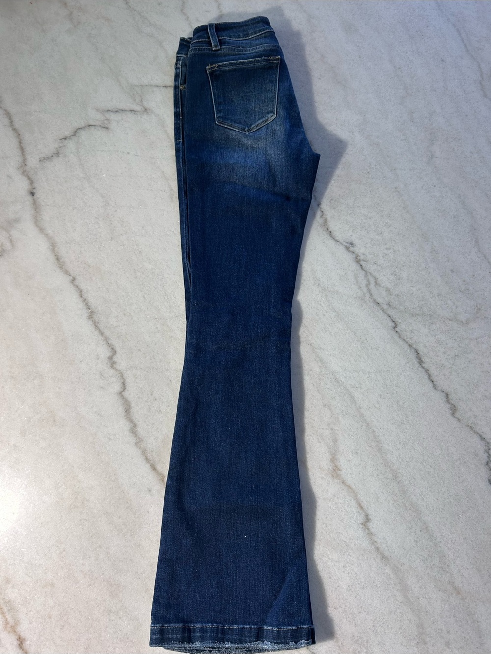 KanCan Dark Blue Distressed Flare Jeans - Picture 2 of 5